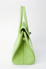 [Homiga] Handmade Ostrich Leather Handbag (OT 272644 OL/Green)