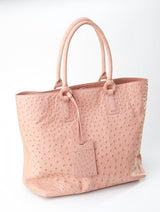 [Homiga] Ostrich Leather Handmade Handbag (OT 2385C10 Plpink)