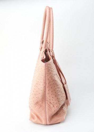 [Homiga] Ostrich Leather Handmade Handbag (OT 2385C10 Plpink)