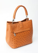 [Homiga] Handmade Ostrich Leather Handbag (OT 282436 Cognac)