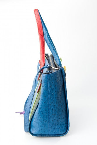 [Homiga] Handmade Ostrich Leather Handbag (OT 283931C Multi)