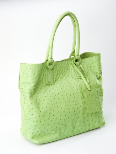 [Homiga] Handmade Ostrich Leather Handbag (OT 2385C44 OL/Green)
