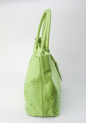 [Homiga] Handmade Ostrich Leather Handbag (OT 2385C44 OL/Green)