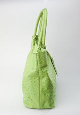 [Homiga] Handmade Ostrich Leather Handbag (OT 2385C44 OL/Green)
