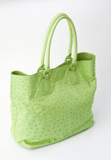 [Homiga] Handmade Ostrich Leather Handbag (OT 2385C44 OL/Green)