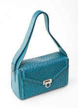 [Homiga] Handmade Ostrich Leather Handbag (OT 2848H87 Cobalt)
