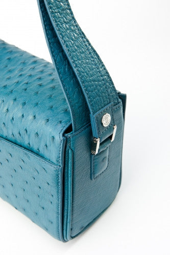 [Homiga] Handmade Ostrich Leather Handbag (OT 2848H87 Cobalt)