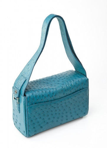 [Homiga] Handmade Ostrich Leather Handbag (OT 2848H87 Cobalt)