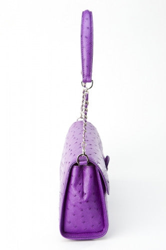 [Homiga] Handmade Ostrich Leather Handbag (OT 270911HK Violet)