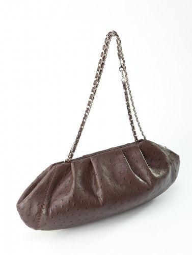 [Homiga] Handmade Ostrich Leather Handbag (OT 267015 Brown)