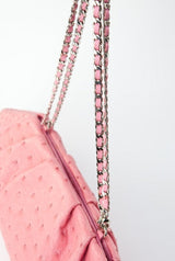 [Homiga] Handmade Ostrich Leather Handbag (OT 267015 Pink)
