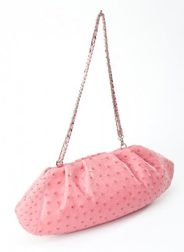 [Homiga] Handmade Ostrich Leather Handbag (OT 267015 Pink)