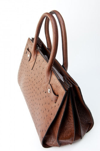 [Homiga] Handmade Ostrich Leather Handbag (OT 283323 Kango)