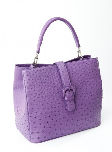 [Homiga] Handmade Ostrich Leather Handbag (OT 26914Z Lavender)