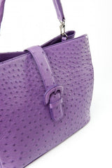 [Homiga] Handmade Ostrich Leather Handbag (OT 26914Z Lavender)