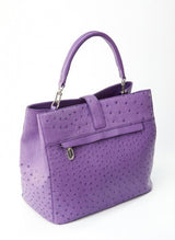 [Homiga] Handmade Ostrich Leather Handbag (OT 26914Z Lavender)