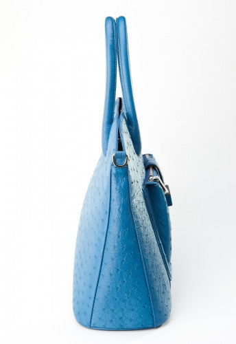 [Homiga] Handmade Ostrich Leather Handbag (OT 280908 Astral Blue)