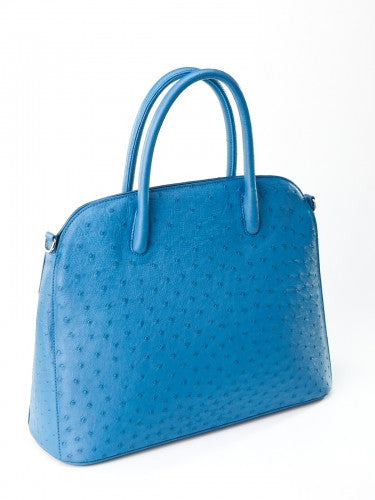 [Homiga] Handmade Ostrich Leather Handbag (OT 280908 Astral Blue)