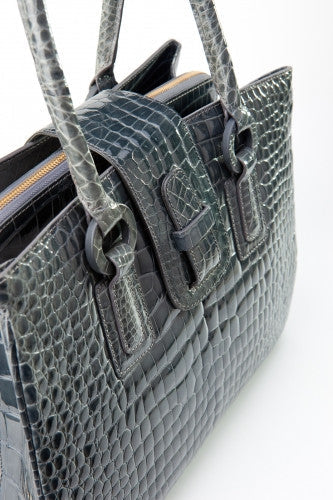 [Homiga] Handmade Crocodile Leather Handbag (CSP 250538 Agate)
