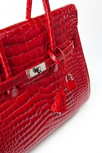 [Homiga] Crocodile Leather Handbag (CSP 273615 Red)