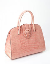 [Homiga] Handmade Crocodile Leather Handbag (CSA 281910 Pink)