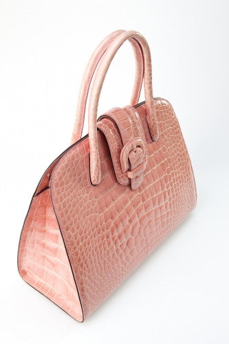 [Homiga] Handmade Crocodile Leather Handbag (CSA 281910 Pink)