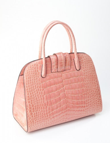 [Homiga] Handmade Crocodile Leather Handbag (CSA 281910 Pink)