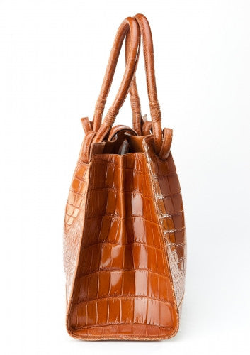 [Homiga] Handmade Crocodile Leather Handbag (CM 285724P Peanut)