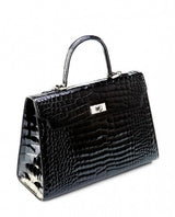 [Homiga] Handmade Crocodile Leather Handbag (CSP 283101 Black)