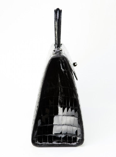 [Homiga] Handmade Crocodile Leather Handbag (CSP 283101 Black)