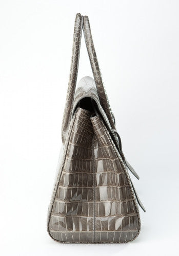 [Homiga] Handmade Crocodile Leather Handbag (CSP 278620 Gray)