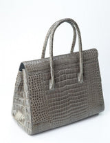 [Homiga] Handmade Crocodile Leather Handbag (CSP 278620 Gray)
