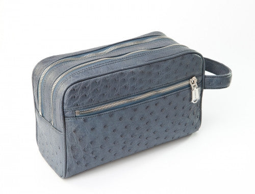 [Homiga] Handmade Ostrich Leather Handbag (OT 283017 AJ Blue)