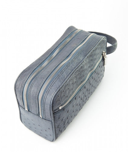 [Homiga] Handmade Ostrich Leather Handbag (OT 283017 AJ Blue)