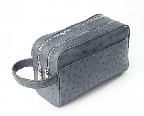 [Homiga] Handmade Ostrich Leather Handbag (OT 283017 AJ Blue)