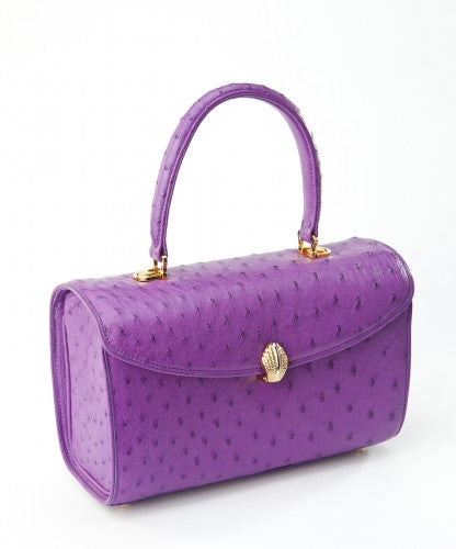 [Homiga] Handmade Ostrich Leather Handbag (OT 270111 Violet)