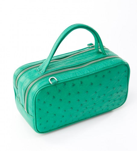 [Homiga] Handmade Ostrich Leather Handbag (OT 218573 Brilliant Green)
