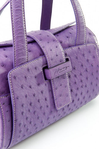 [Homiga] Handmade Ostrich Leather Handbag (OT 2580101 Viola)