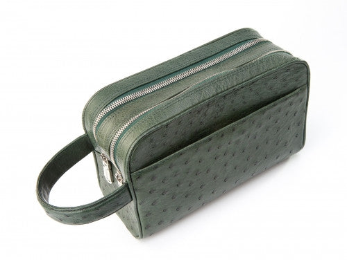 [Homiga] Handmade Ostrich Leather Handbag (OT 283034 CY.Green)