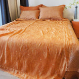 Red clay rayon single-layer duvet (single)