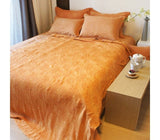 Red clay rayon single-layer duvet (single)
