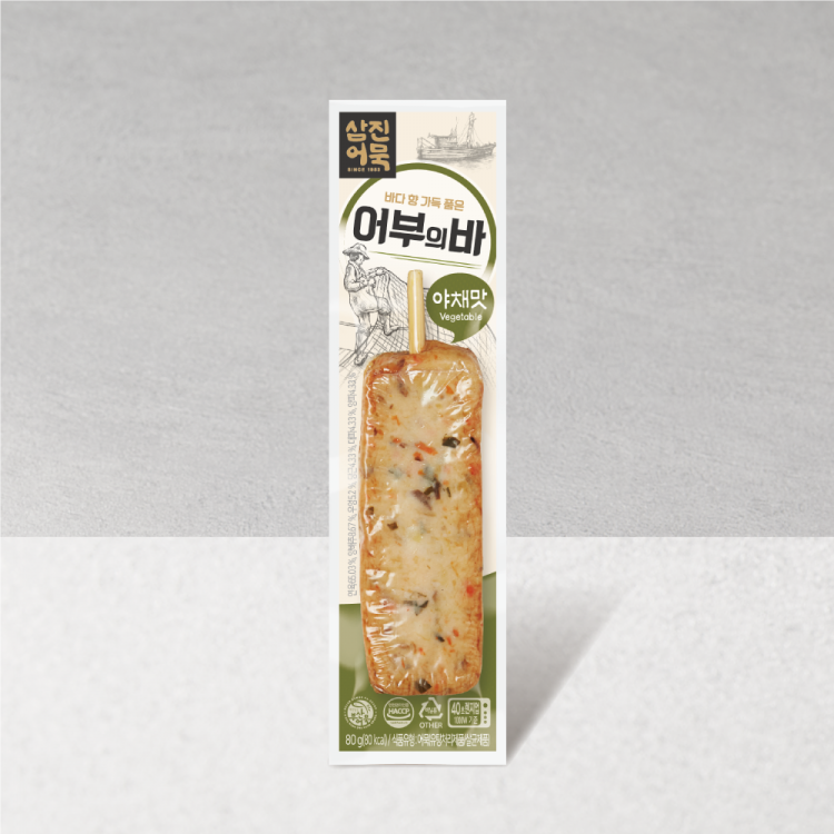 [KkotmaFresh] Samjin Fish Cake - Fisherman's Bar Vegetable Flavor 80g