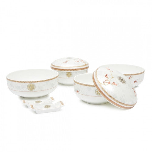 [Haengnam Ceramics] Red Tableware Set 8-Piece (for 2)