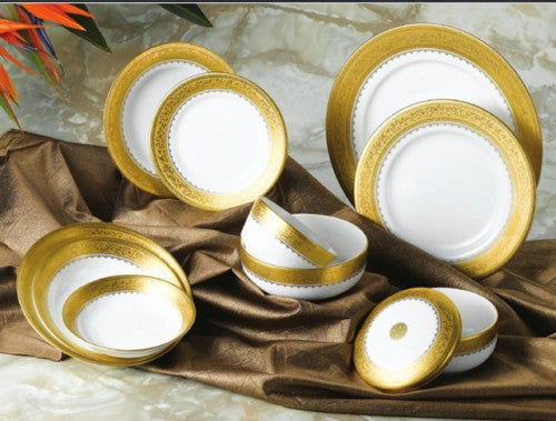 [Haengnam Ceramics] New Golden Prince 7-Dish Tableware Set (24 pcs)