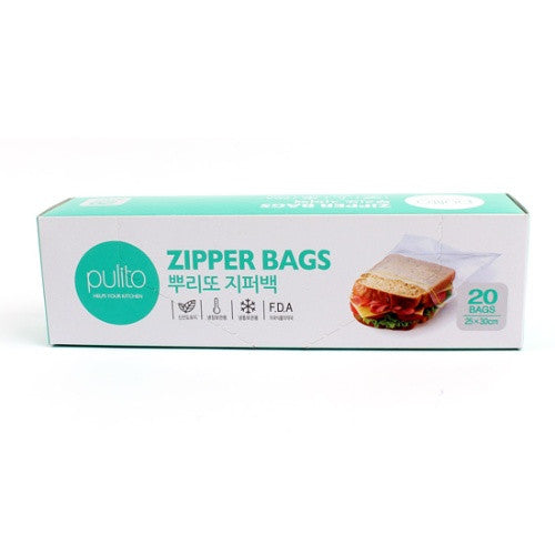 [Puritto] Zipper Bags 25 x 30 cm, 20 Sheets