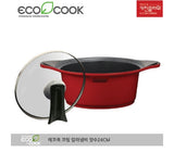 EcoCook Ceramic Pot with Double Handles, 24cm