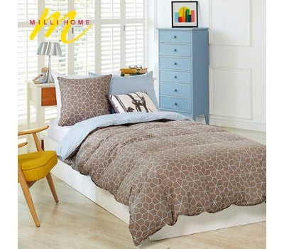 Happy House Pogeuni 100% Pure Cotton Goose Down Comforter [Snowflake Brown]