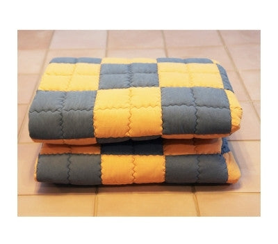 Yellow clay charcoal patchwork carpet/pad (large)