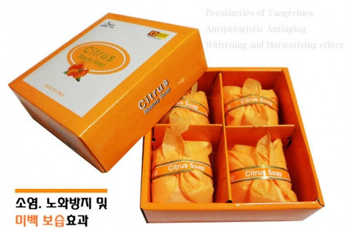 Jeju Tangerine Beauty Soap 4-Piece Set