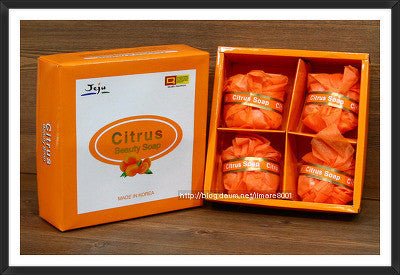 Jeju Tangerine Beauty Soap 4-Piece Set